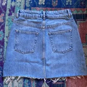 Jupe en denim à effet boule - Bleu denim clair - FEMME | H&M FR